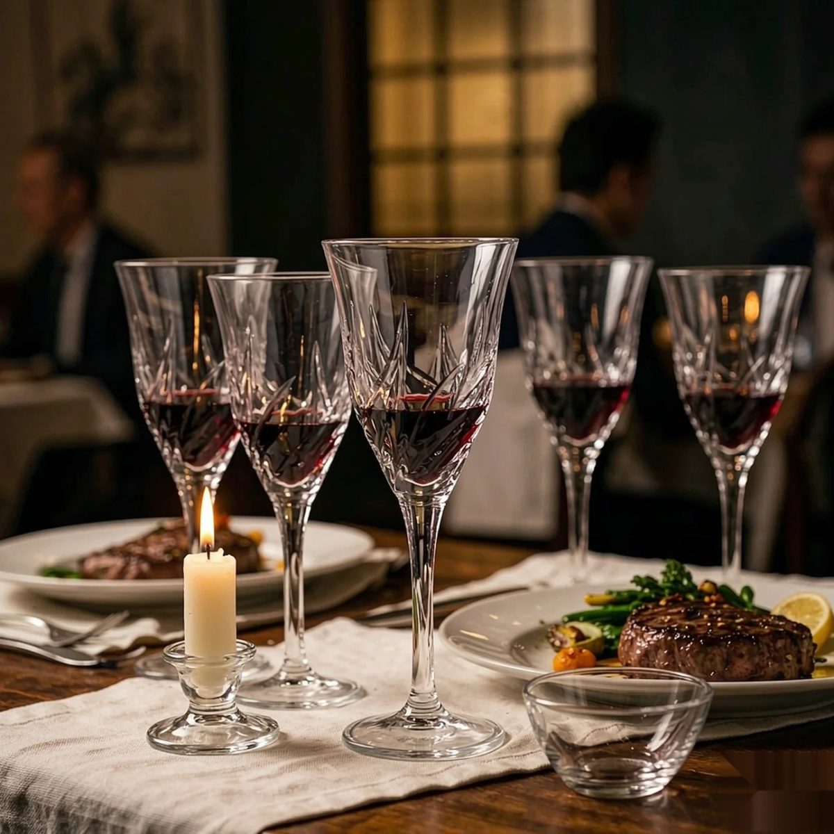 BY-9918-2 Acrylic wine goblet in dining table styling