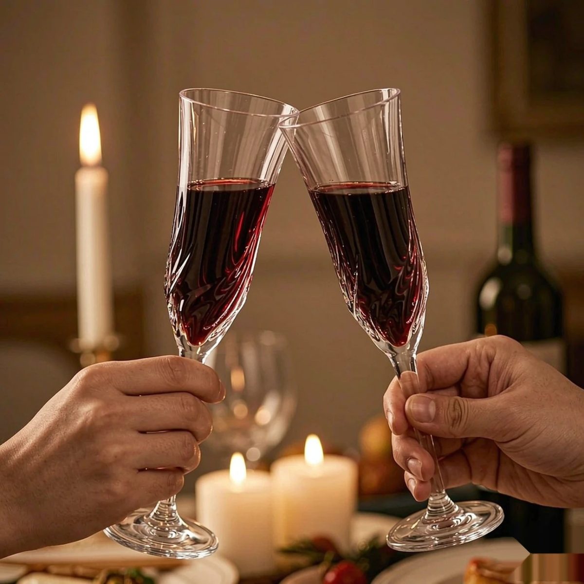 BY-9918-3 Acrylic wine goblet in handheld toasting