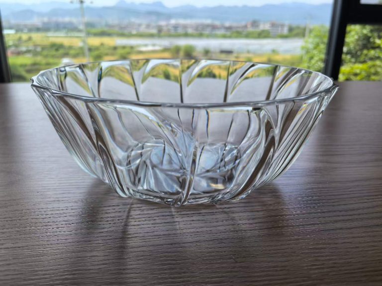 main clear pc plastic fruit salad bowl twist embossed design
