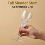 main model9919 1 thin rim long stem pmma crystal party transparent champagne flutes hard clear plastic wine cups main display 2
