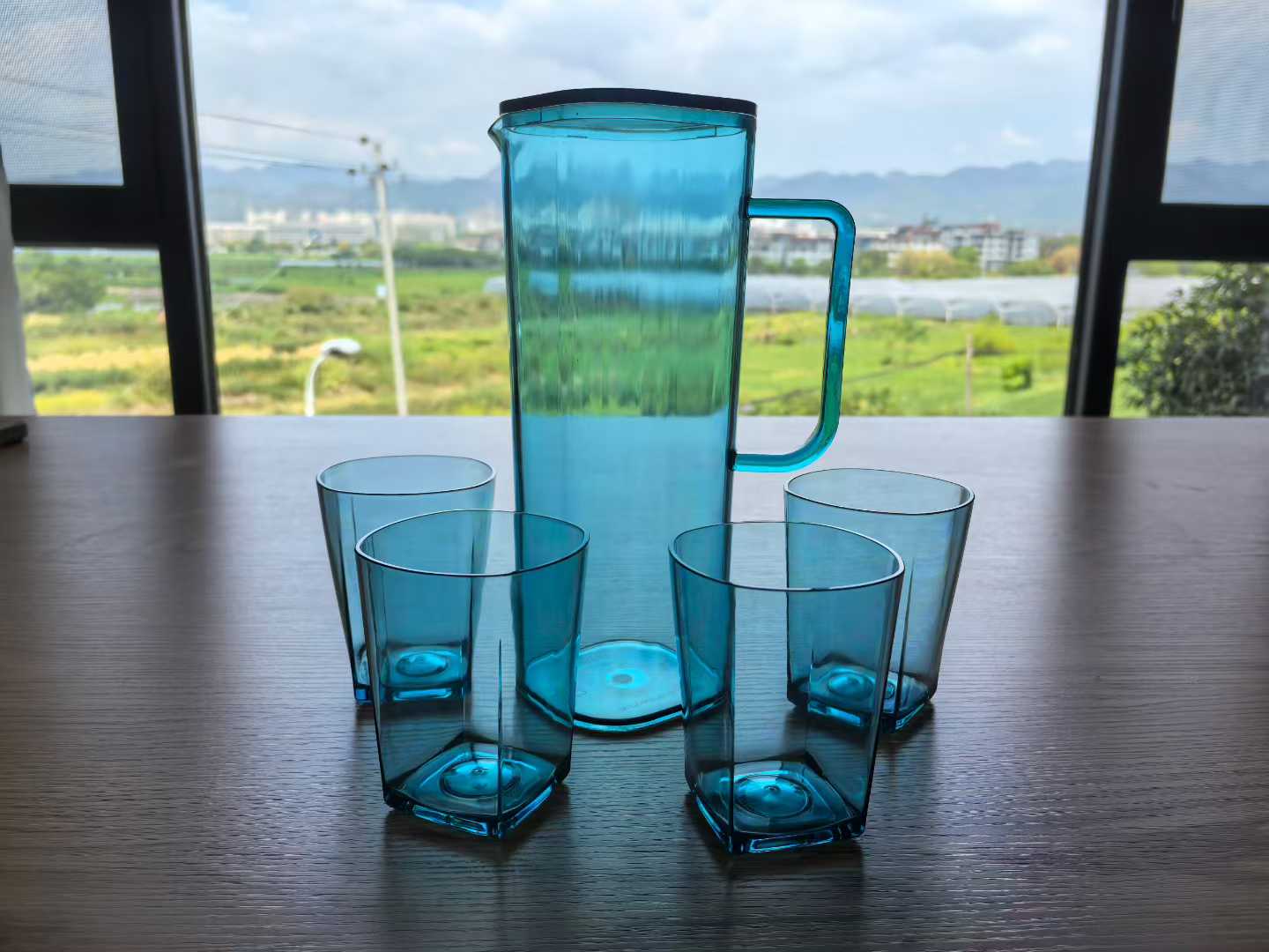 main‑blue‑pc‑water‑pitcher‑cup‑set‑cold‑drink‑jug‑household‑hotel