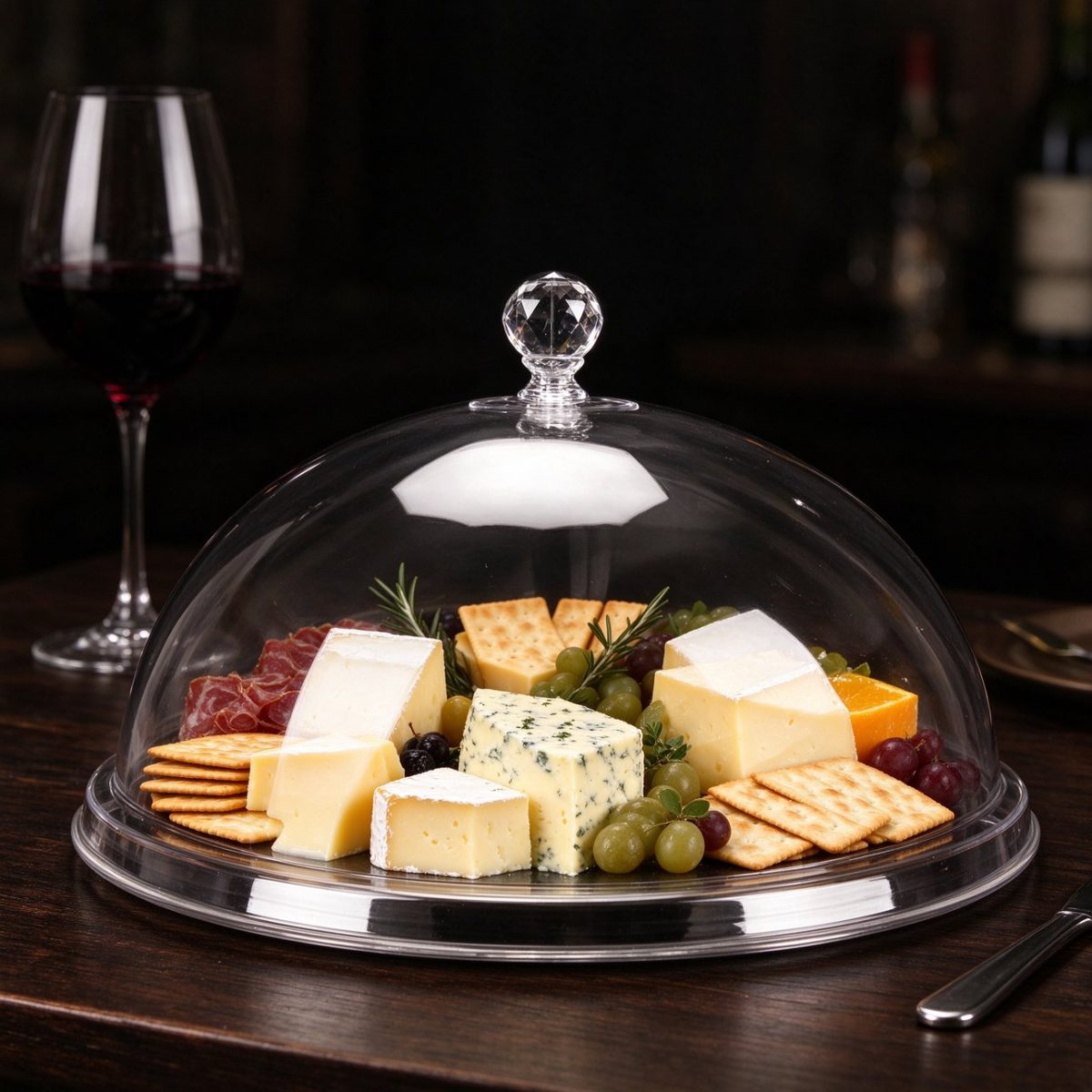 clear cake dome cover BY-9251 — Cheese service