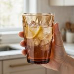 detail 01 by 8021b elsjoy acrylic diamond cut tumbler cup amber std handheld iced drink scene