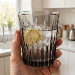 detail 01 by 8022b elsjoy acrylic diamond cut tumbler cup gray std handheld iced drink scene