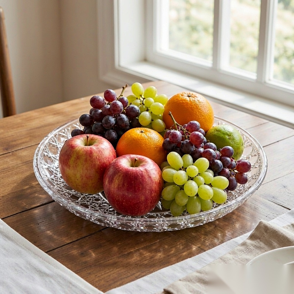 detail 01 by 8302 elsjoy acrylic fruit plate clear fresh fruit display scene