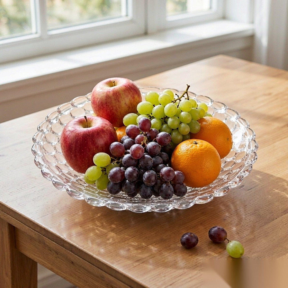 detail 01 by 8602 elsjoy acrylic fruit plate clear fresh fruit display scene