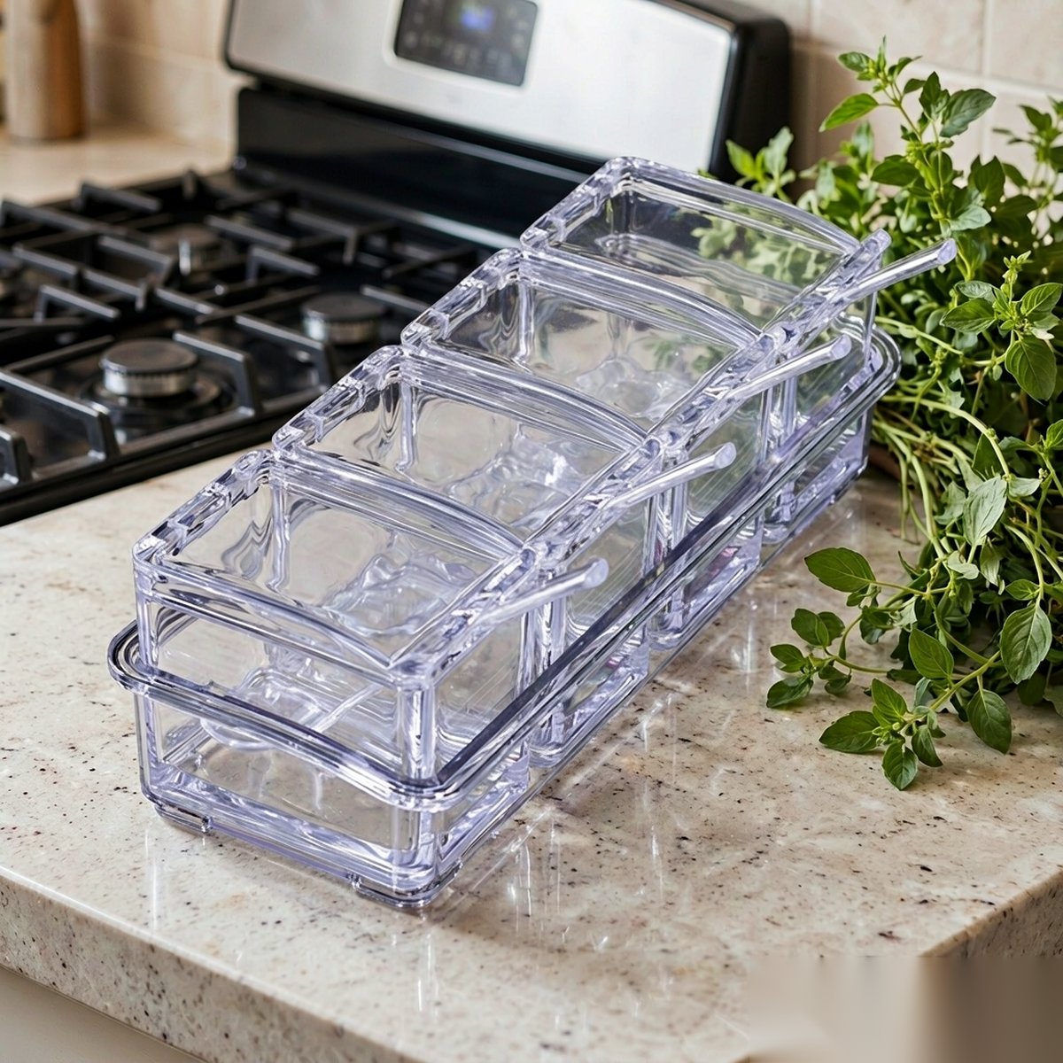 detail 01 by 9012 elsjoy acrylic condiment set clear kitchen counter scene