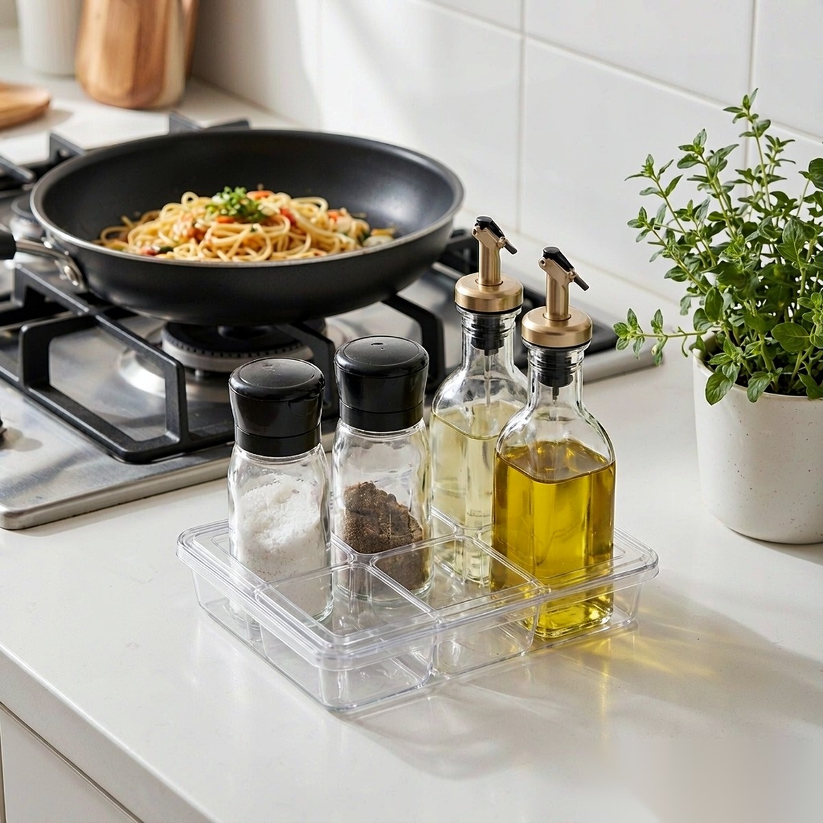 detail 01 by 9016 elsjoy acrylic condiment set clear kitchen counter scene
