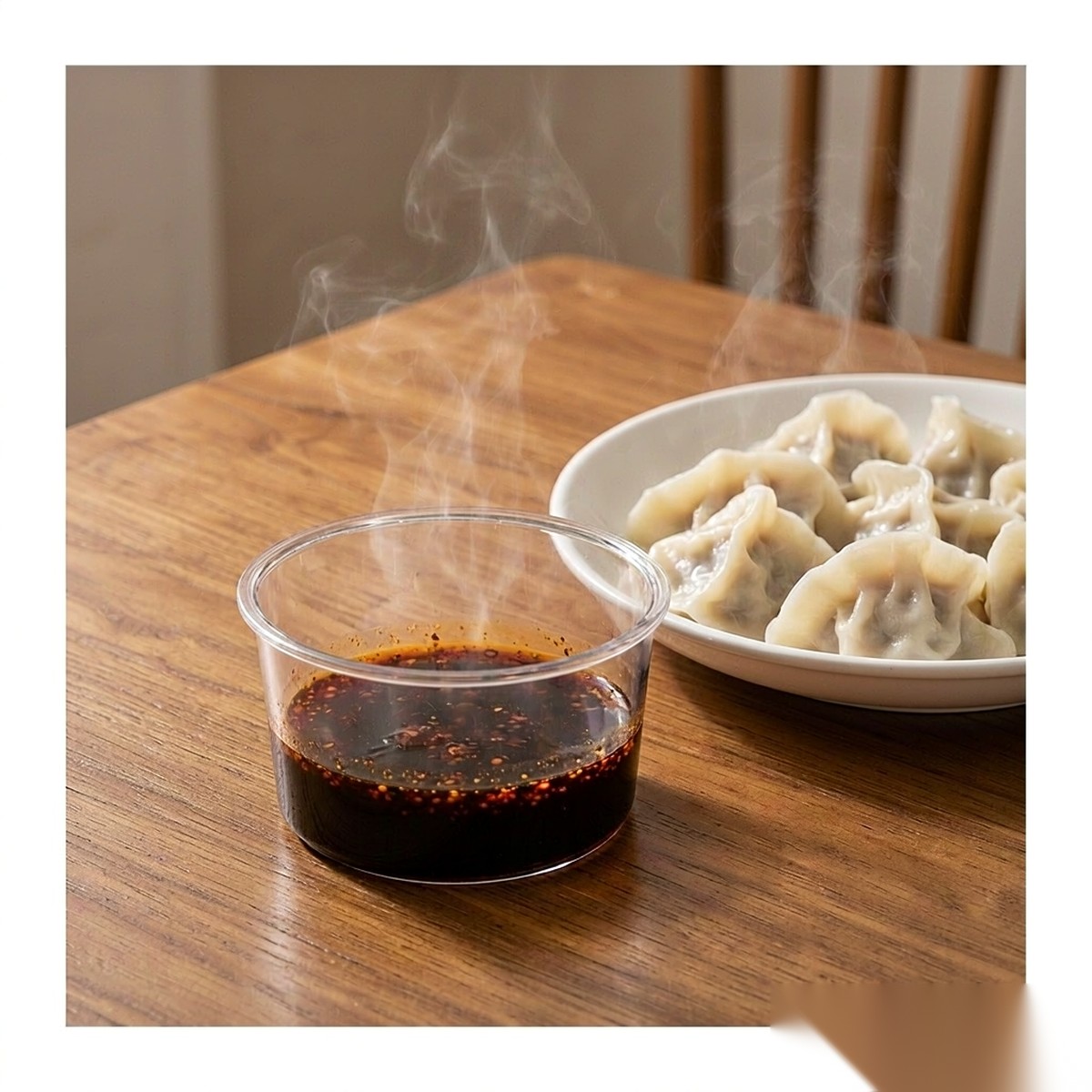 clear sauce dish BY-9022 — Dipping sauce served at the table
