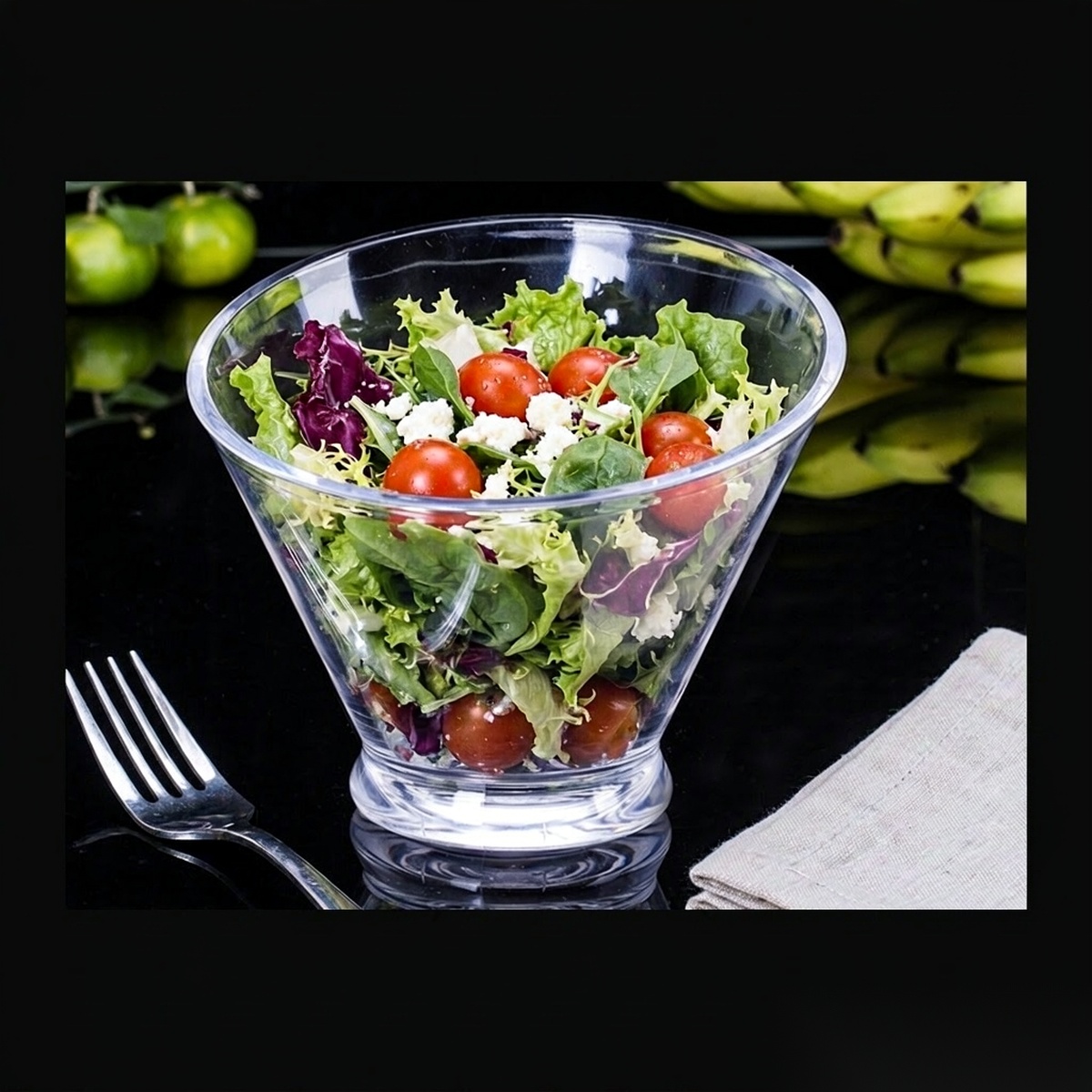 clear angled serving bowl BY-9052 — Salad and cereal service