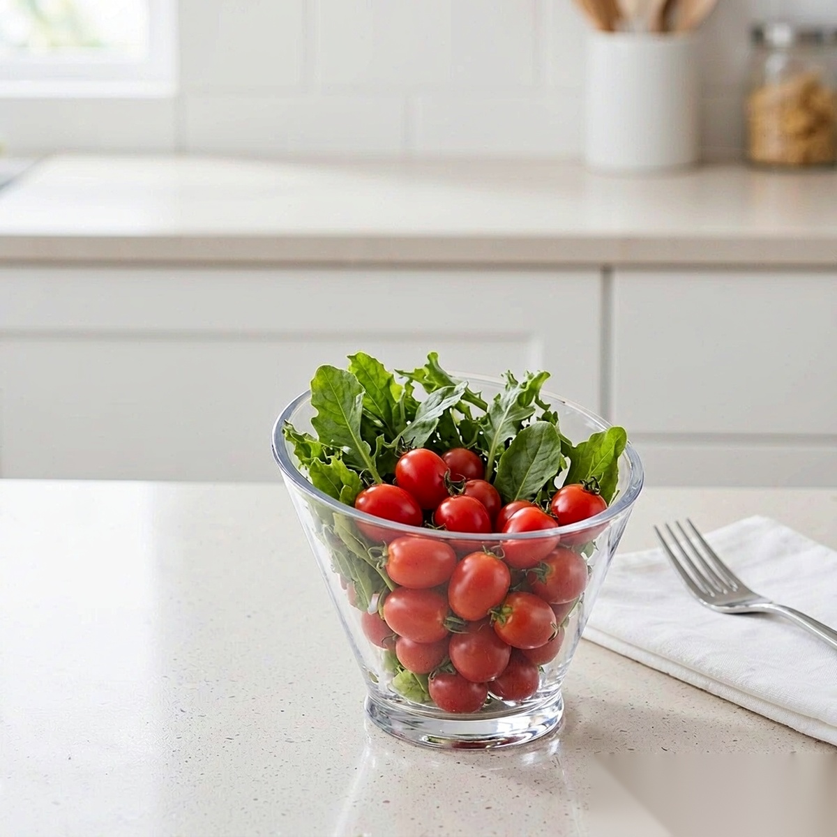 clear angled serving bowl BY-9054 — Salad and cereal service