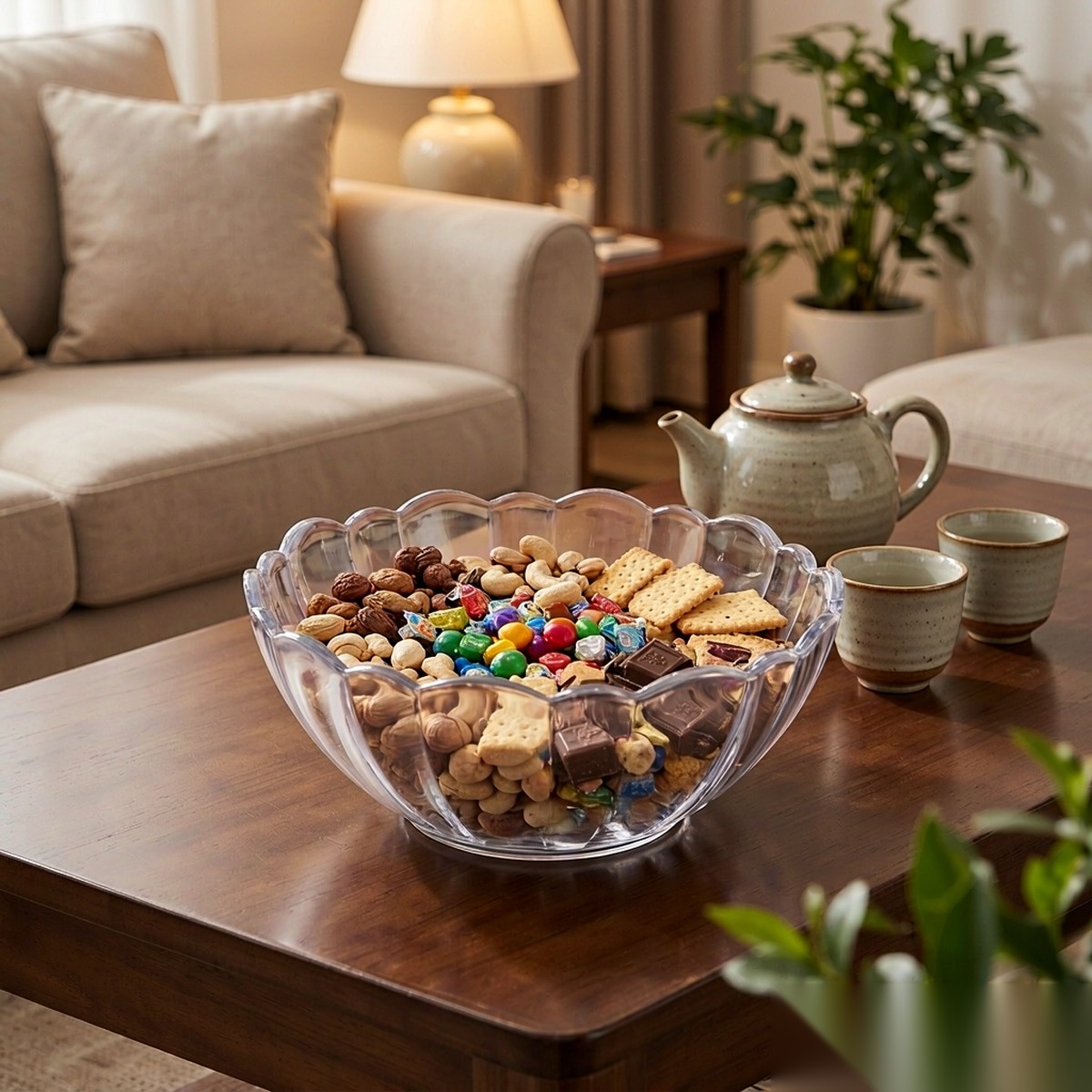 clear lotus bowl BY-9150A — Snack service