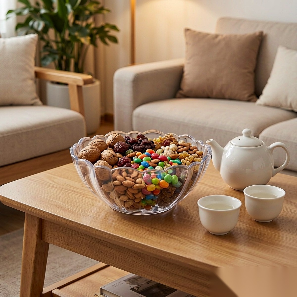 clear lotus bowl BY-9150B — Snack service