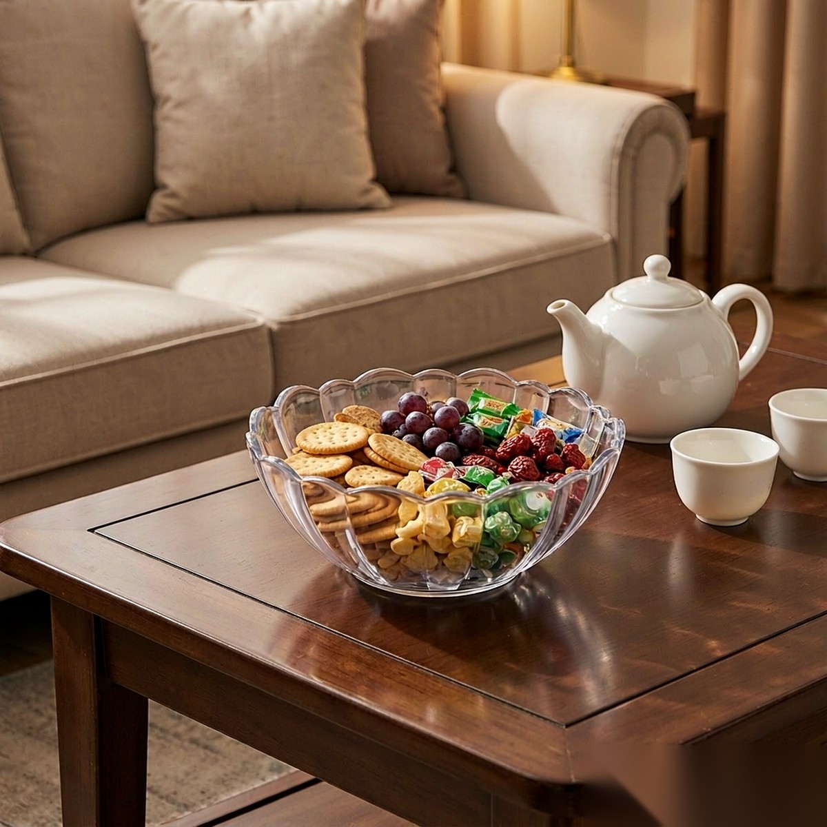clear lotus bowl BY-9150C — Snack service