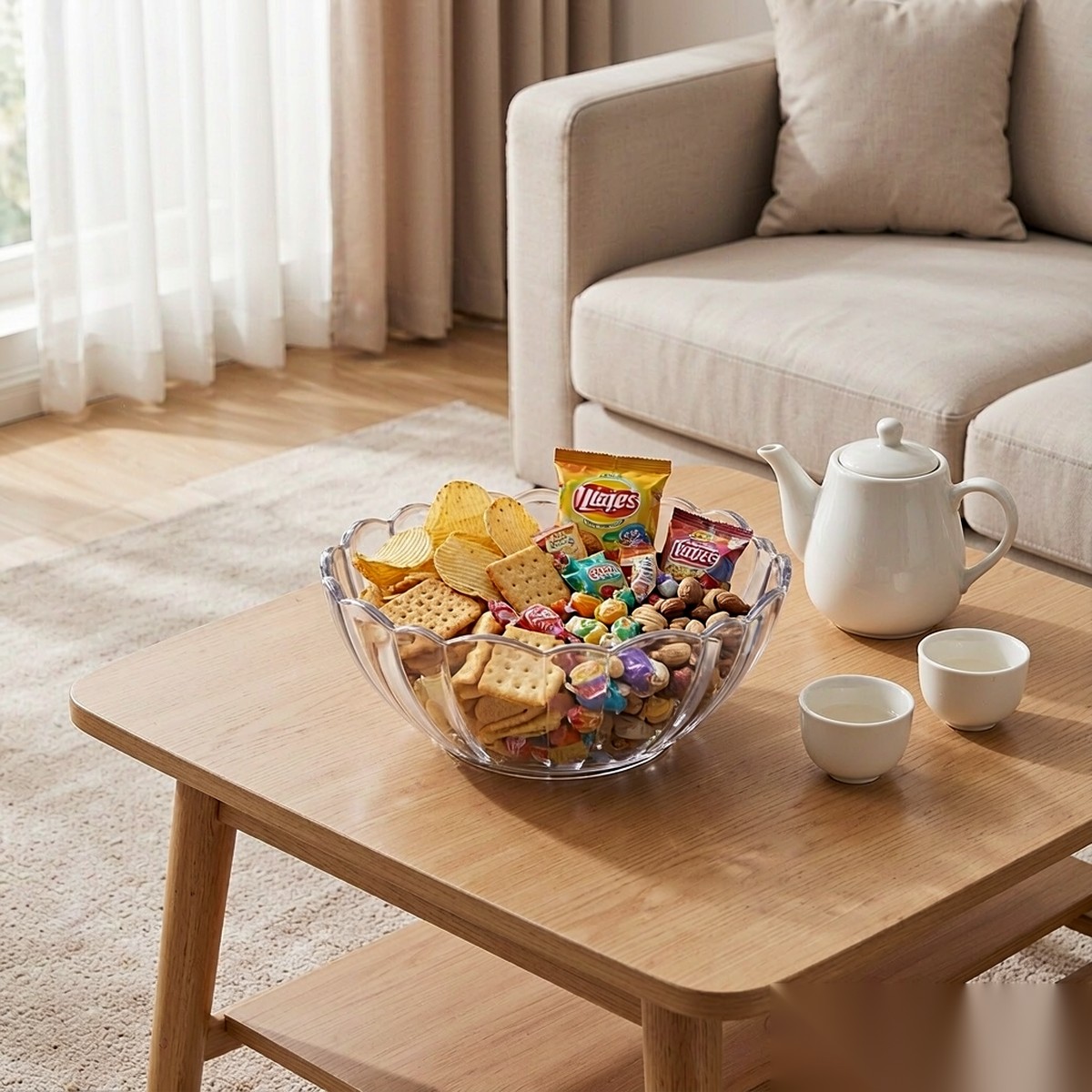 clear lotus bowl BY-9150D — Snack service
