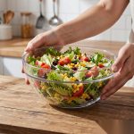 detail 01 by 9153 elsjoy acrylic salad bowl clear fresh salad scene