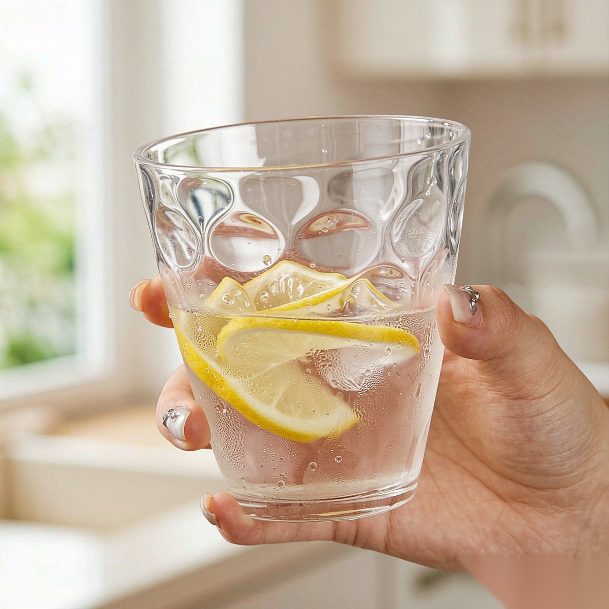 polycarbonate PC mouthwash cup  handheld iced drink scene