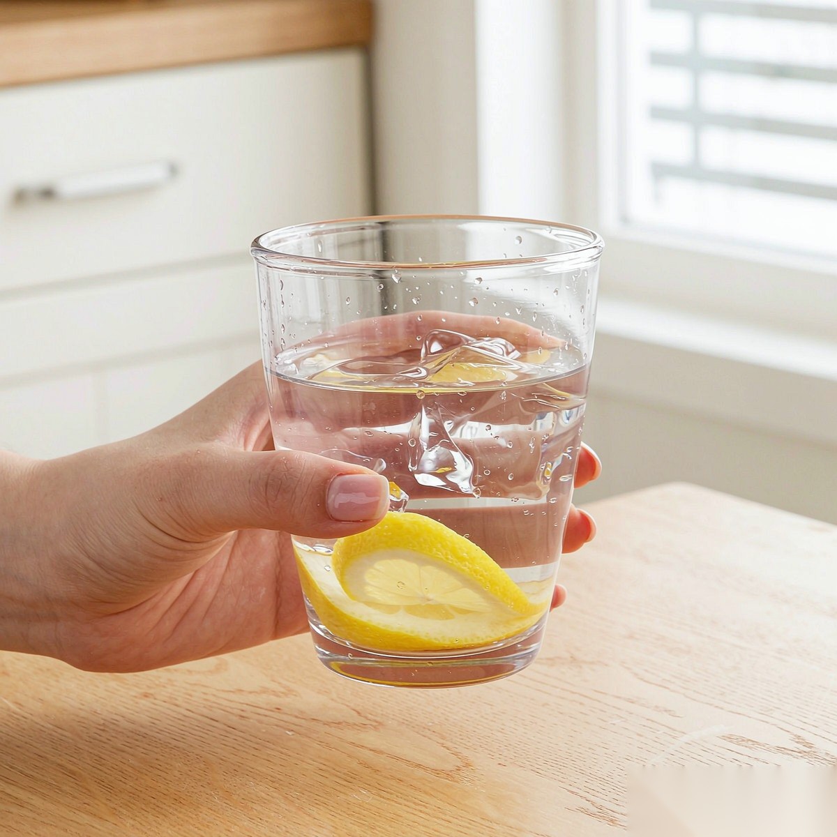 polycarbonate PC mouthwash cup handheld iced drink scene