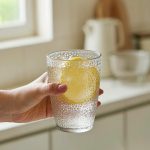detail 01 by 9309a elsjoy acrylic dot textured tumbler cup 350ml trans std handheld iced drink scene