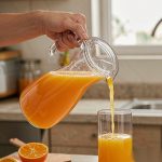 detail 01 by 9310a elsjoy acrylic juice pitcher 1600ml trans std handheld pouring scene