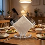 detail 01 by 9401 elsjoy acrylic napkin holder clear dining table scene