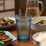detail 02 by 8019 elsjoy acrylic square mouthwash cup 300ml blue std dining table dinner scene