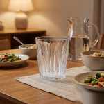 detail 02 by 8022c elsjoy acrylic diamond cut tumbler cup trans std dining table dinner scene