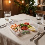 detail 02 by 8469 elsjoy acrylic square plate clear restaurant plating scene