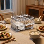 detail 02 by 9010 elsjoy acrylic condiment set clear dining table set scene