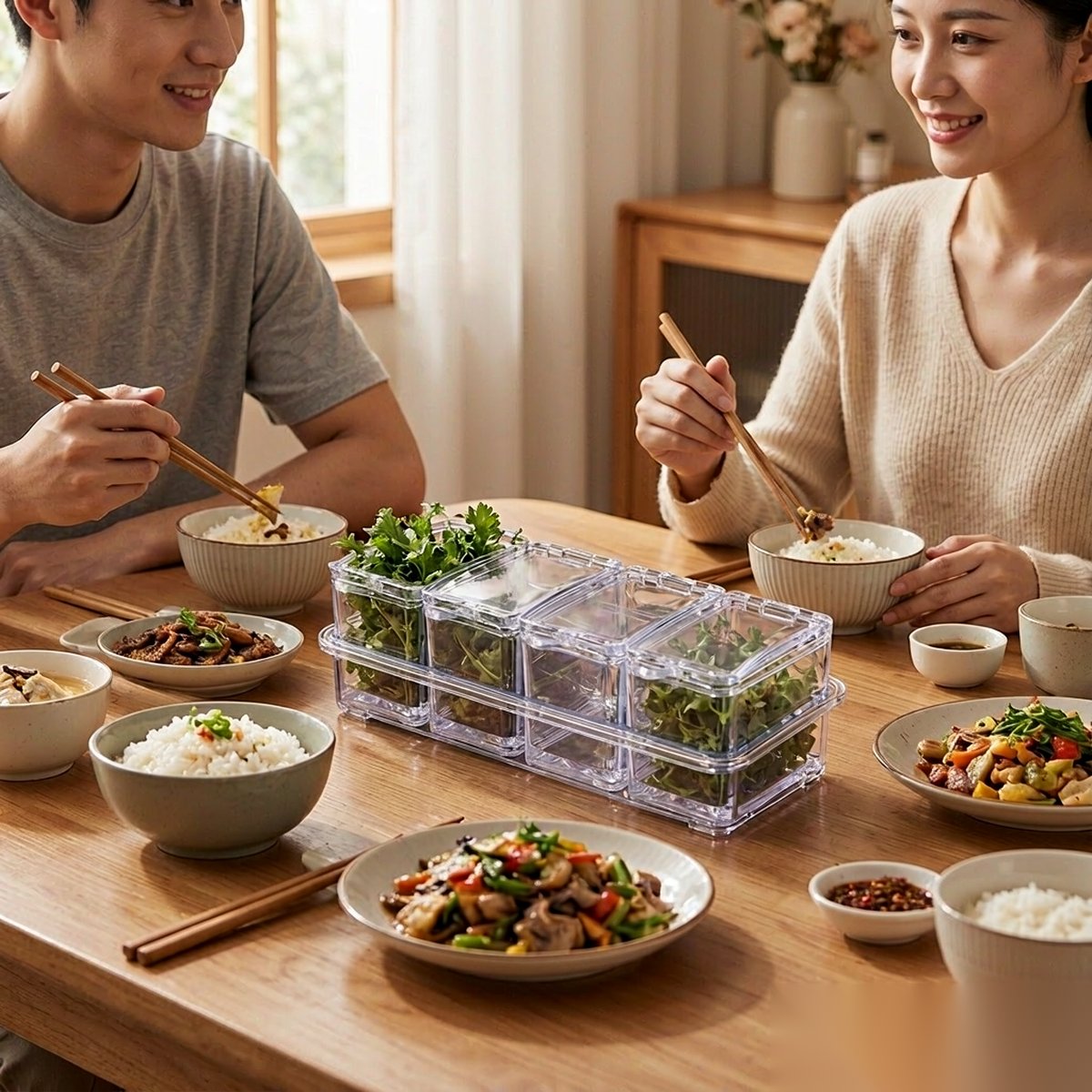 detail 02 by 9012 elsjoy acrylic condiment set clear dining table set scene
