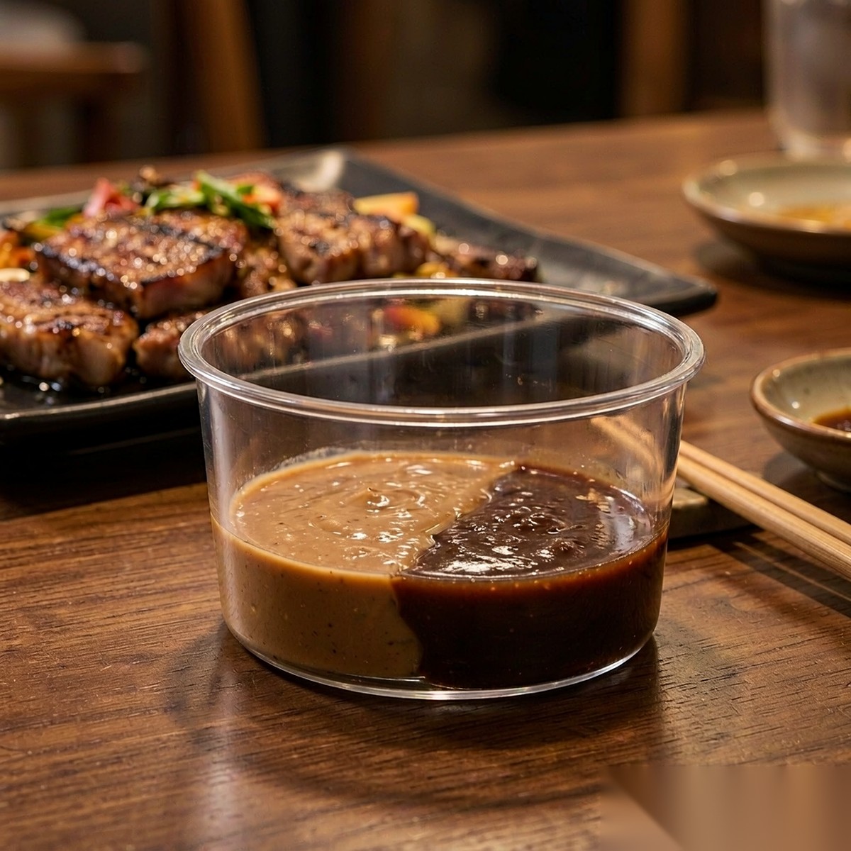 clear sauce dish BY-9021 — Restaurant table setting