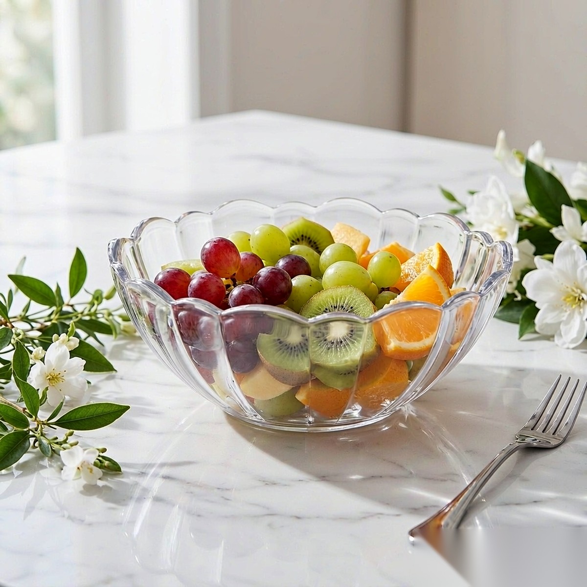 clear lotus bowl BY-9150C — Fruit display