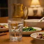 detail 02 by 9202 elsjoy acrylic octagon tumbler cup 180ml trans std dining table dinner scene