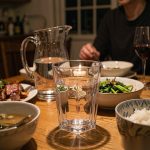 detail 02 by 9211 elsjoy acrylic pentagon tumbler cup 330ml trans std dining table dinner scene