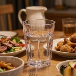 detail 02 by 9212 elsjoy acrylic pentagon tumbler cup 260ml trans std dining table dinner scene