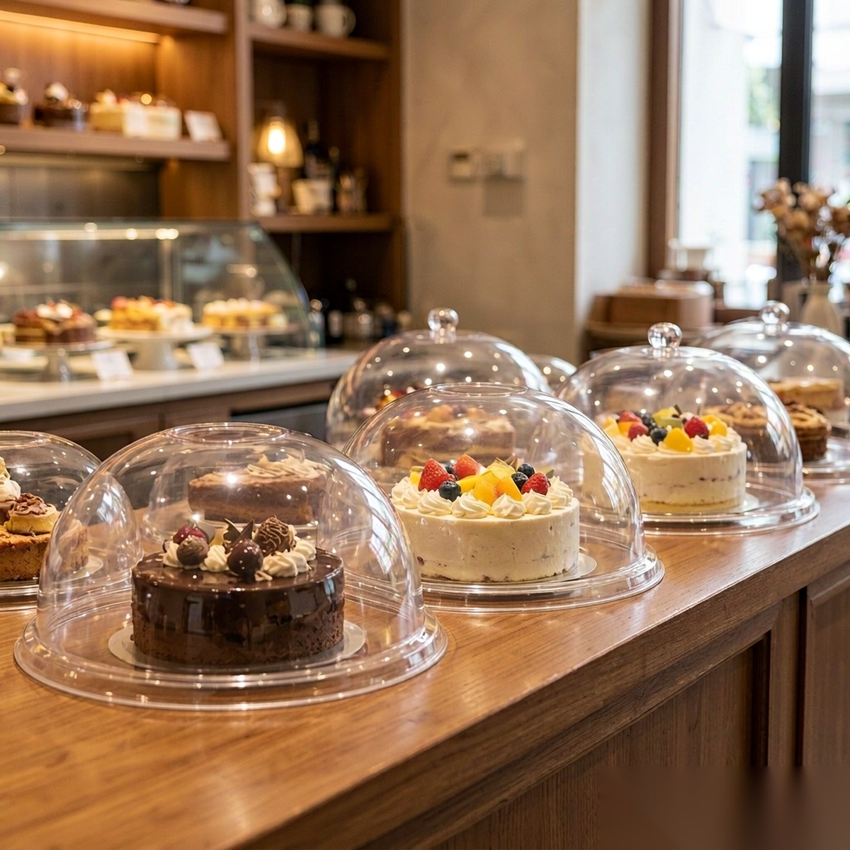 clear cake dome cover BY-9254 — Bakery counter