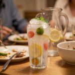 detail 02 by 9304c elsjoy acrylic octagon tumbler cup 400ml trans std dining table dinner scene