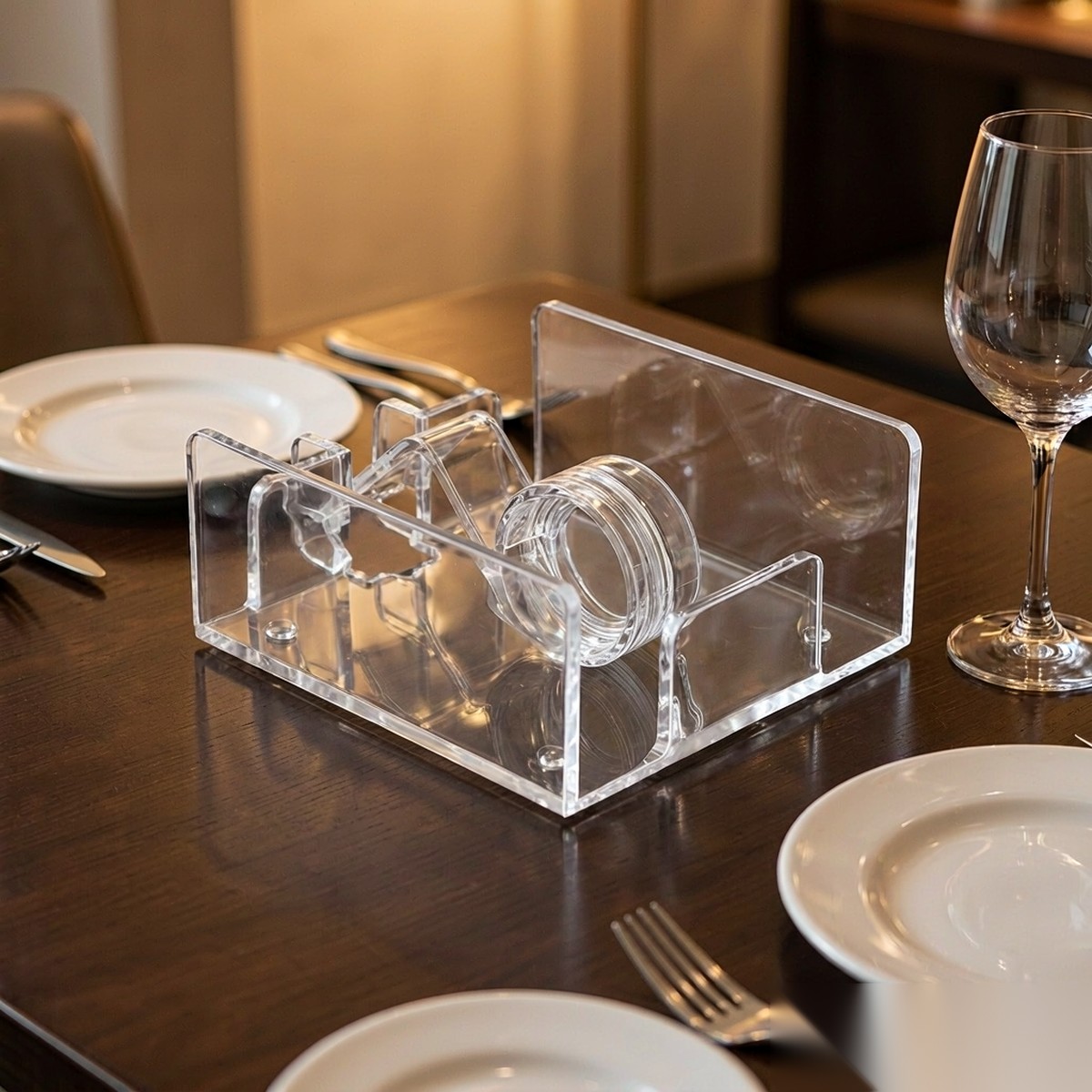 detail 02 by 9403 elsjoy acrylic napkin holder clear restaurant service scene
