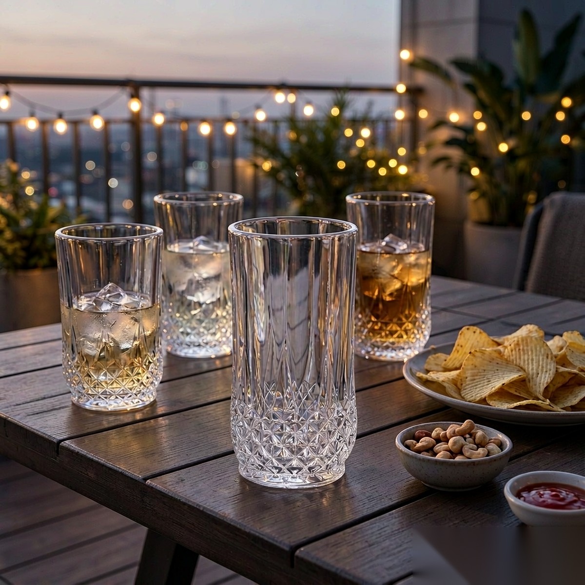 polycarbonate PC bar / milk tea / beverage terrace party scene