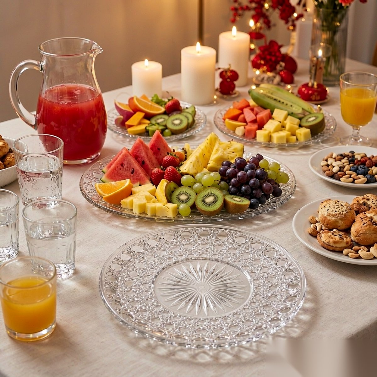 detail 03 by 8303 elsjoy acrylic fruit plate clear party gathering scene