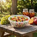 detail 03 by 8458 elsjoy acrylic salad bowl clear picnic table scene