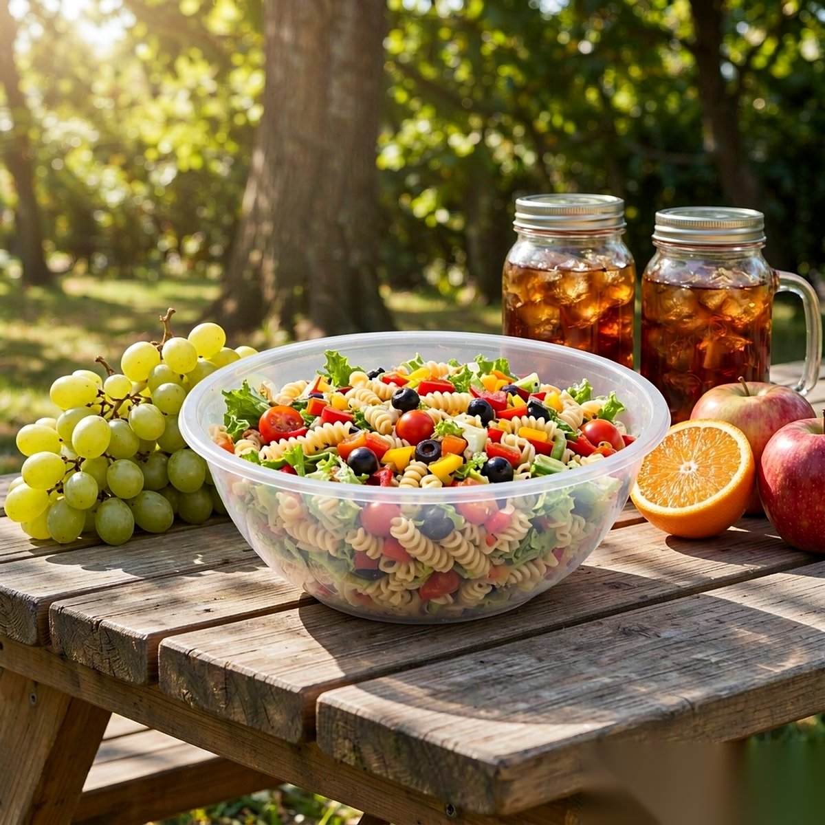 clear salad bowl BY-8458 / BY-8457 — Outdoor and picnic use