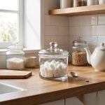 detail 03 by 9001 elsjoy acrylic sugar bowl clear kitchen shelf display scene