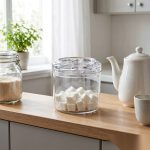 detail 03 by 9002b elsjoy acrylic sugar bowl clear kitchen shelf display scene