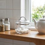 detail 03 by 9002c elsjoy acrylic sugar bowl clear kitchen shelf display scene