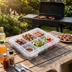 detail 03 by 9016 elsjoy acrylic condiment set clear outdoor bbq scene