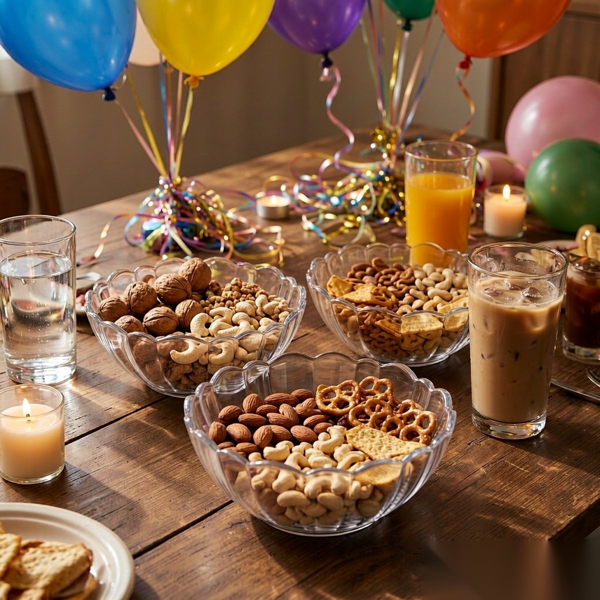 clear lotus bowl BY-9150A — Party table