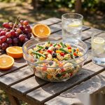 detail 03 by 9151 elsjoy acrylic salad bowl clear picnic table scene