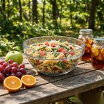 detail 03 by 9152 elsjoy acrylic salad bowl clear picnic table scene