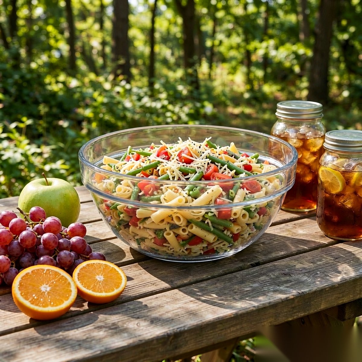 clear salad bowl BY-9152 — Outdoor and picnic use
